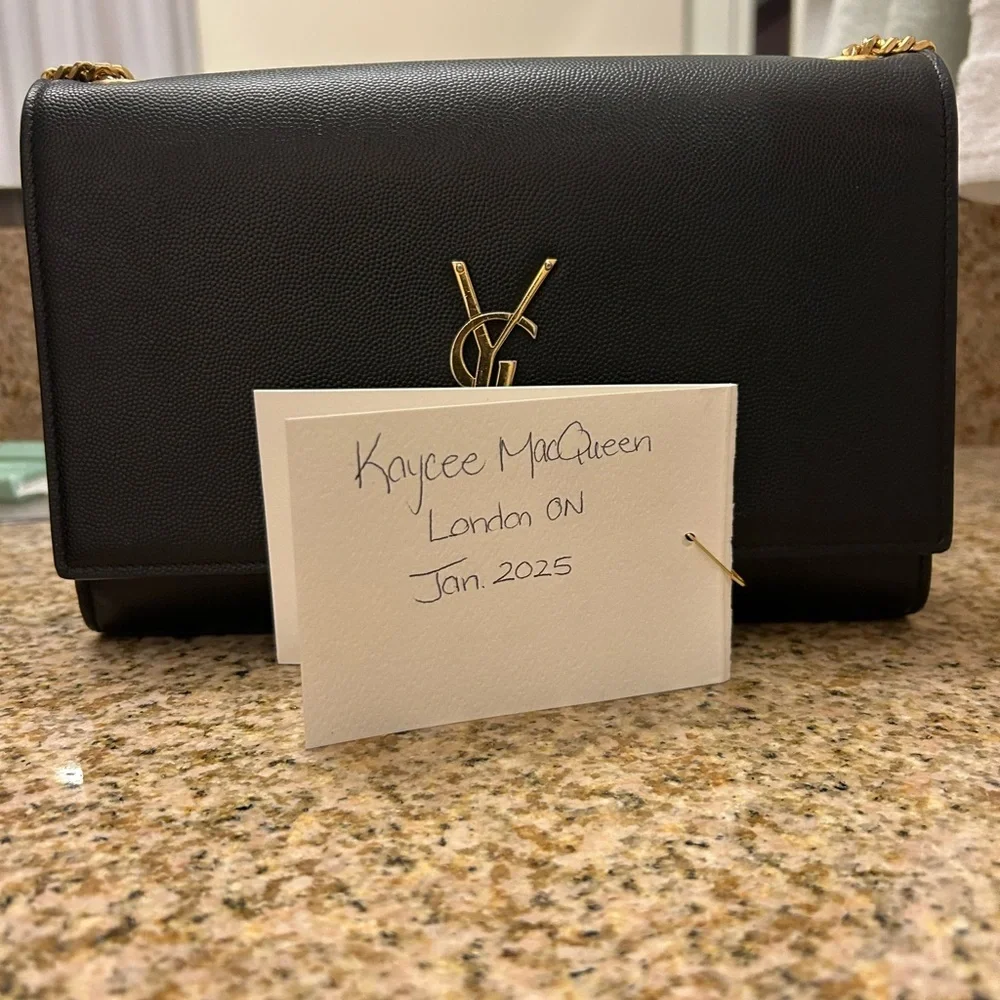 YSL KATE MEDIUM IN GRAIN DE POUDRE EMBOSSED LEATHER - Picture 6 of 9